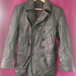 Veste cuir / manteau cuir taille m