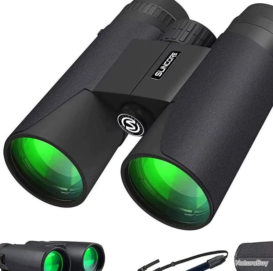 Jumelles Warmax 12x42 étanches Avec Vision Nocturne - Prismes BAK4 - Pour Randonnée, Observation, Chasse