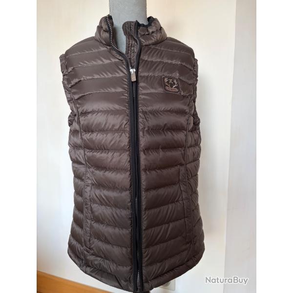 Gilet matelass� marron sans manches Cork de chez JUMFIL