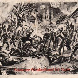 CPA - GUERRE 14 -18 - VIOLENTS COMBATS DE RUE LA NUIT - N&deg;4534