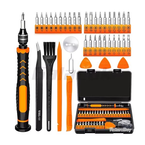 Kit tournevis pr�cision 40 en 1 r�paration t�l�phone MacBook PC montre �lectronique bricolage