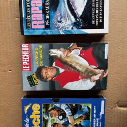 3 cassettes video sp&eacute;cial p&ecirc;che carnassiers