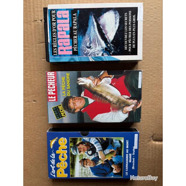 3 cassettes video sp�cial p�che carnassiers