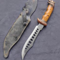 Dague de chasse &agrave; t&ecirc;te de loup