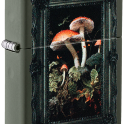 Briquet Zippo Champignons Color&eacute;s - &Eacute;dition Encadr&eacute;e Green Matte
