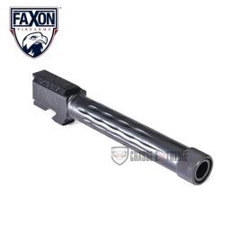 Canon FAXON Glock 17 Gen 1-4 Flut&eacute; Noir Filet&eacute; 1/2x28