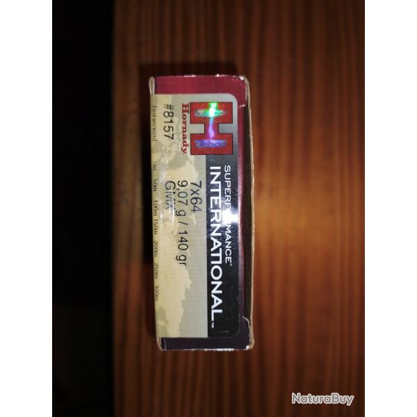 Hornady superformance GMX 7x64 b�ote de 20 cartouches Neuf