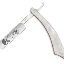 Couteau rasoir nacre T&ecirc;te de mort