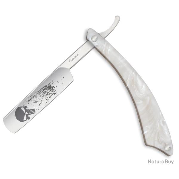 Couteau rasoir nacre T�te de mort