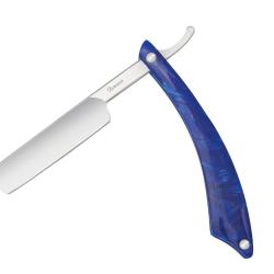 Couteau rasoir nacre bleu