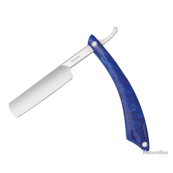 Couteau rasoir nacre bleu