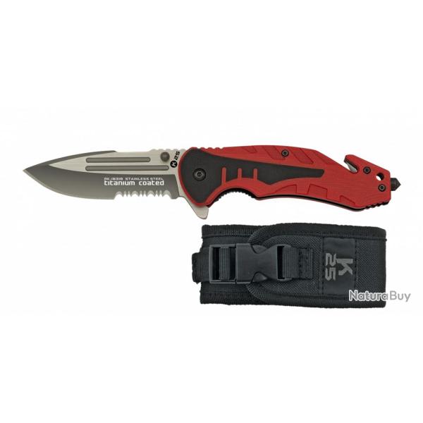Couteau pliant K25 rouge