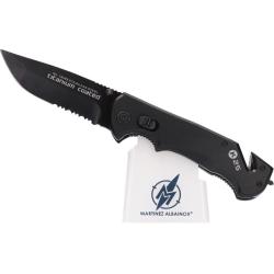 Couteau pliant K2 noir avec &eacute;tui