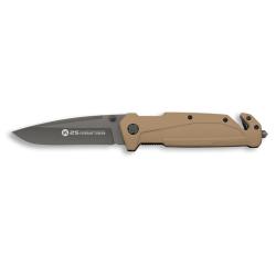 Couteau pliant K25 caoutchouc-titane tan