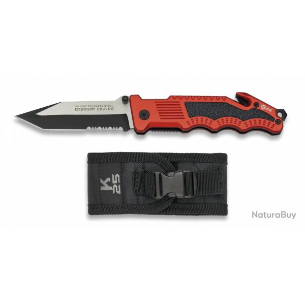 Couteau pliant s�curit� rouge K25