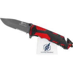 Couteau pliant K25 rouge/noir.