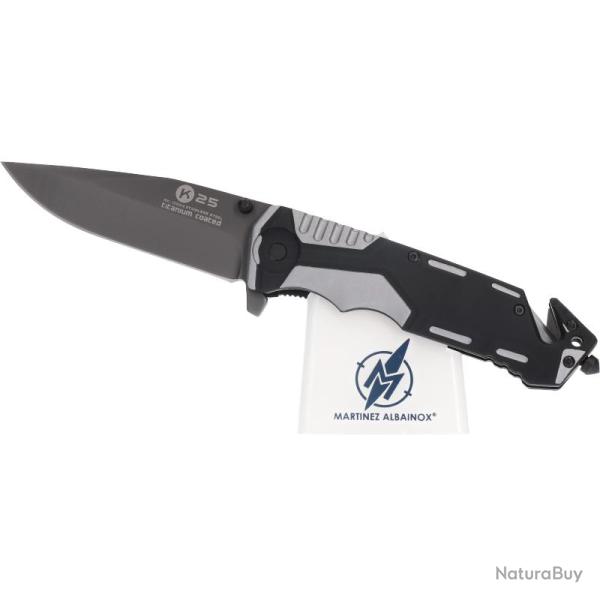 Couteau pliant K25 gris/noir
