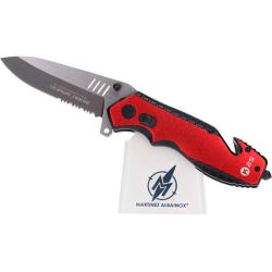Couteau pliant K25 rouge/noir