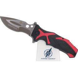 Couteau pliant K25 noir/rouge.