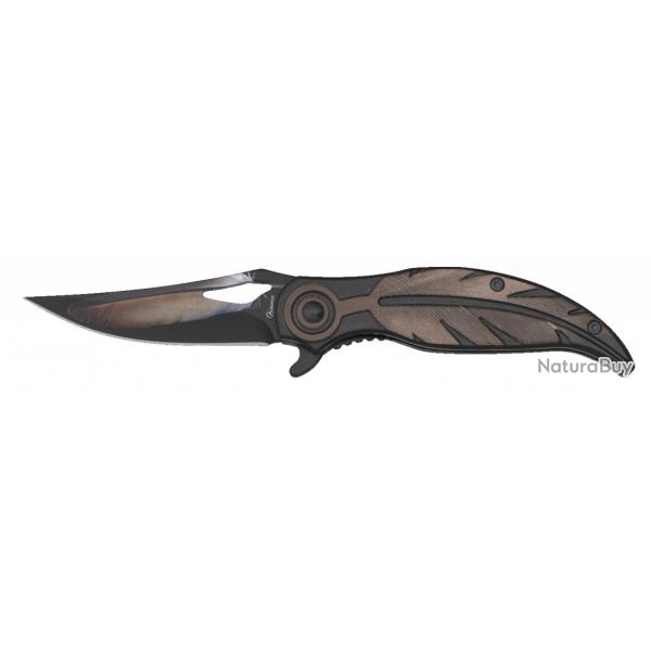 Couteau pliant noir Albainox plume