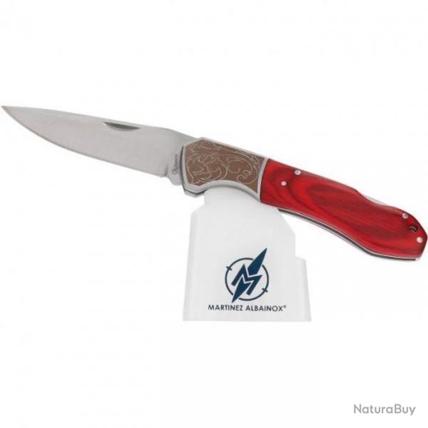 Couteau pliant Albainox bois rouge.