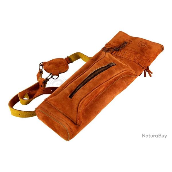 Buck Trail, carquois de dos traditionnel su�d� Marron gauche