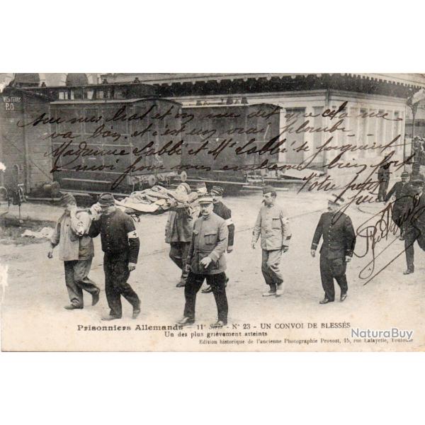 CPA - Prisonnier Allemands-11e Serie-N�23-UN CONVOI DE BLESSE Un des plus gri�vement atteints N�4542