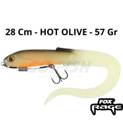 Fox Rage Slick Eel Loaded 28cm - HOT OLIVE