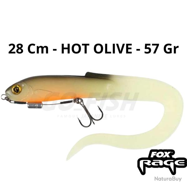 Fox Rage Slick Eel Loaded 28cm - HOT OLIVE
