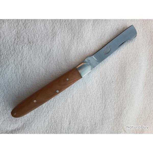 couteau greffoir manche teck longueur 17,5 cm