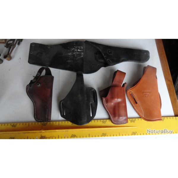 Lot de 5 �tuis//holsters pour pistolet//r�volver