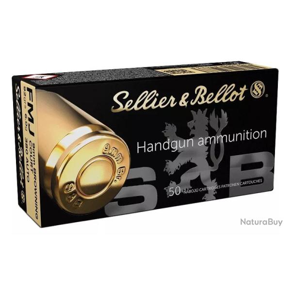 50 balles Cal.380 Auto 92grs FMJ S&B