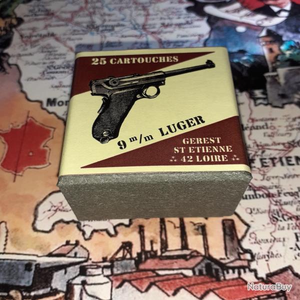 9 mm Para "Luger" (G�rest Saint Etienne): Reproduction boite munitions (vide) GU 14359624