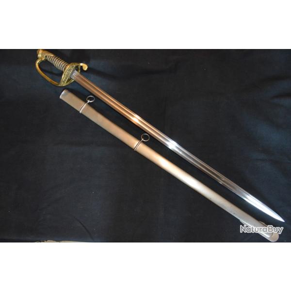 SABRE MOD 1845 ADJUDANT D'INFANTERIE-CHASSEURS-NAPOLEON III-CRIMEE-ITALIE-MEXIQUE-GUERRE 1870/1871