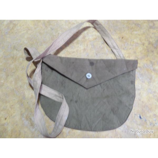 housse �tui masque � gaz mod M2 musette Fran�ais ww1 premi�re guerre mondiale 1GM 1914 1918 poilu