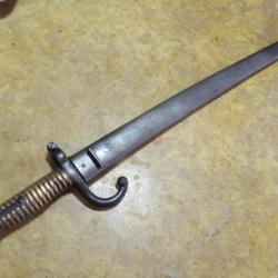 baionnette chassepot monomat Manu imp&eacute;riale Chatellerault 1869  guerre Prusse oxydat&eacute;e