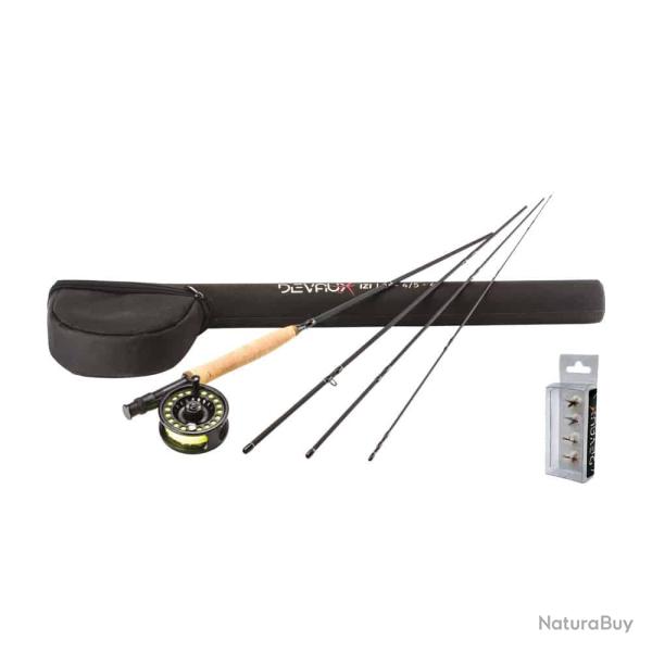 DEVAUX - Ensemble canne � mouche + moulinet KIT IZI 9' #4-5