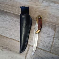 Dague chasse L&eacute;opard et son &eacute;tui