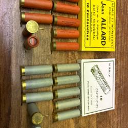 Cartouche &agrave; broche  calibre 16