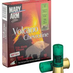 Cartouches Mary Arm chevrotine Volcano Haute vitesse - Cal. 12/70 - Volcano 21 grains