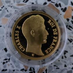 REPLIQUE ( MEDAILLE ) 100 FRANCS OR CHARLES X