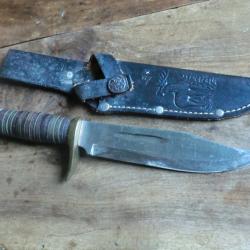 couteau de chasse etui cuir  mad in germany