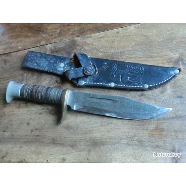 couteau de chasse etui cuir  mad in germany