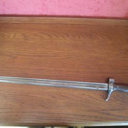 Ba&iuml;onnette fran&ccedil;aise mod&egrave;le 1892 - Mousqueton Berthier - Verrou fonctionnel