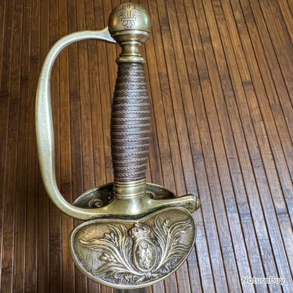 �P�E 1816 DES OFFICIERS G�N�RAUX A LA FLEUR DE LYS LAME DE SOLINGEN GRAV�E