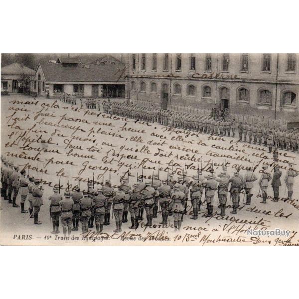 CPA - PARIS -19e Train des Equipage Revue des Troupes -N�4550