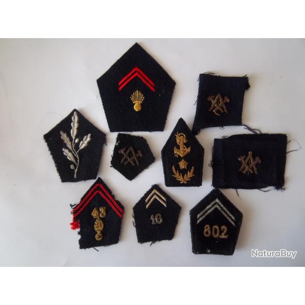 lot militaire pattes de col