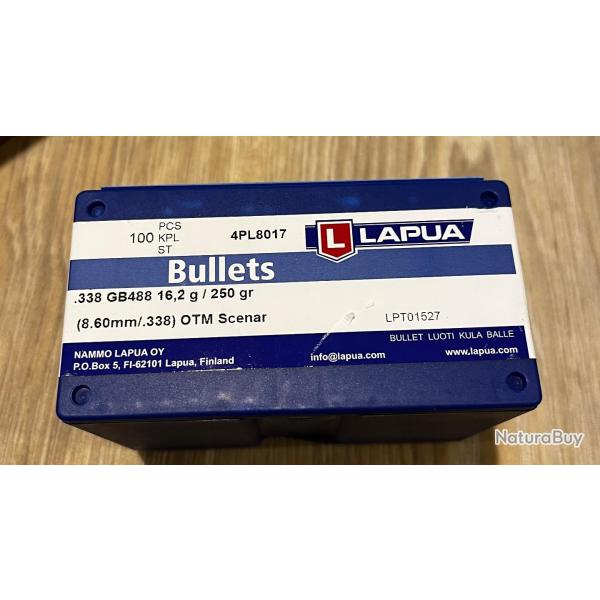 Ogives Lapua GB488 338Lm 250gr