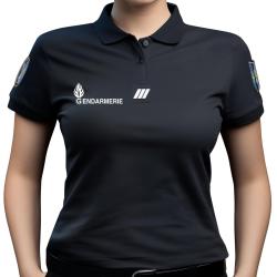 Polo Gendarmerie Respirant Cooldry FEMME Noir