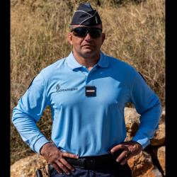 Polo Gendarmerie Manche Longue Cooldry - Bleu L